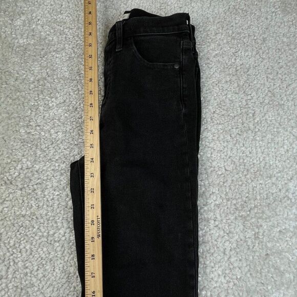 Madewell Cali Demi-Boot Jean Black Raw Hem - Picture 8 of 9